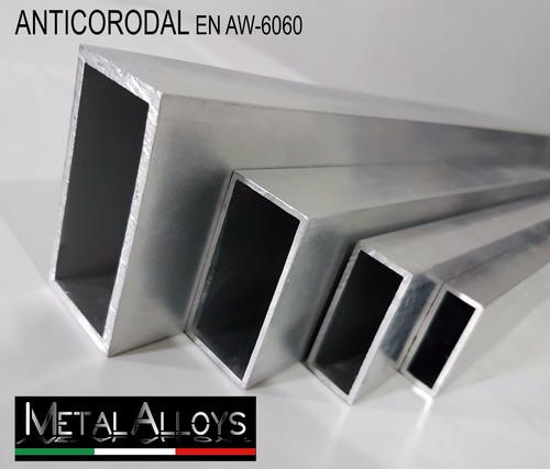 Tubo rettangolare alluminio - alluminio, da